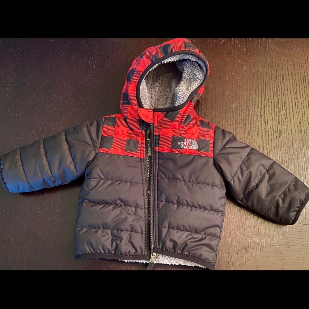 The North Face Red and Black Kids Puffer Jacket